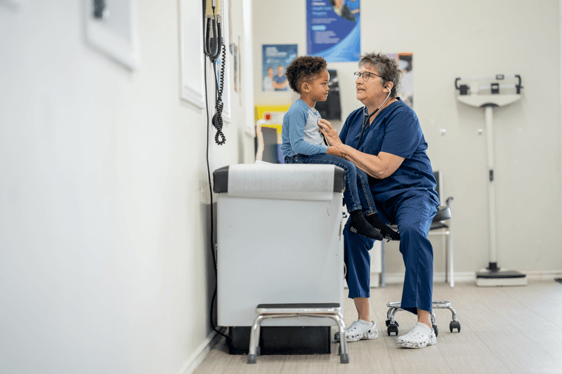 doctor with child